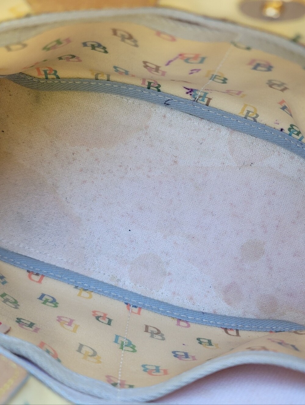 Dooney & Bourke Vintage Y2K Rainbow DB Satchel - Picture 15 of 16